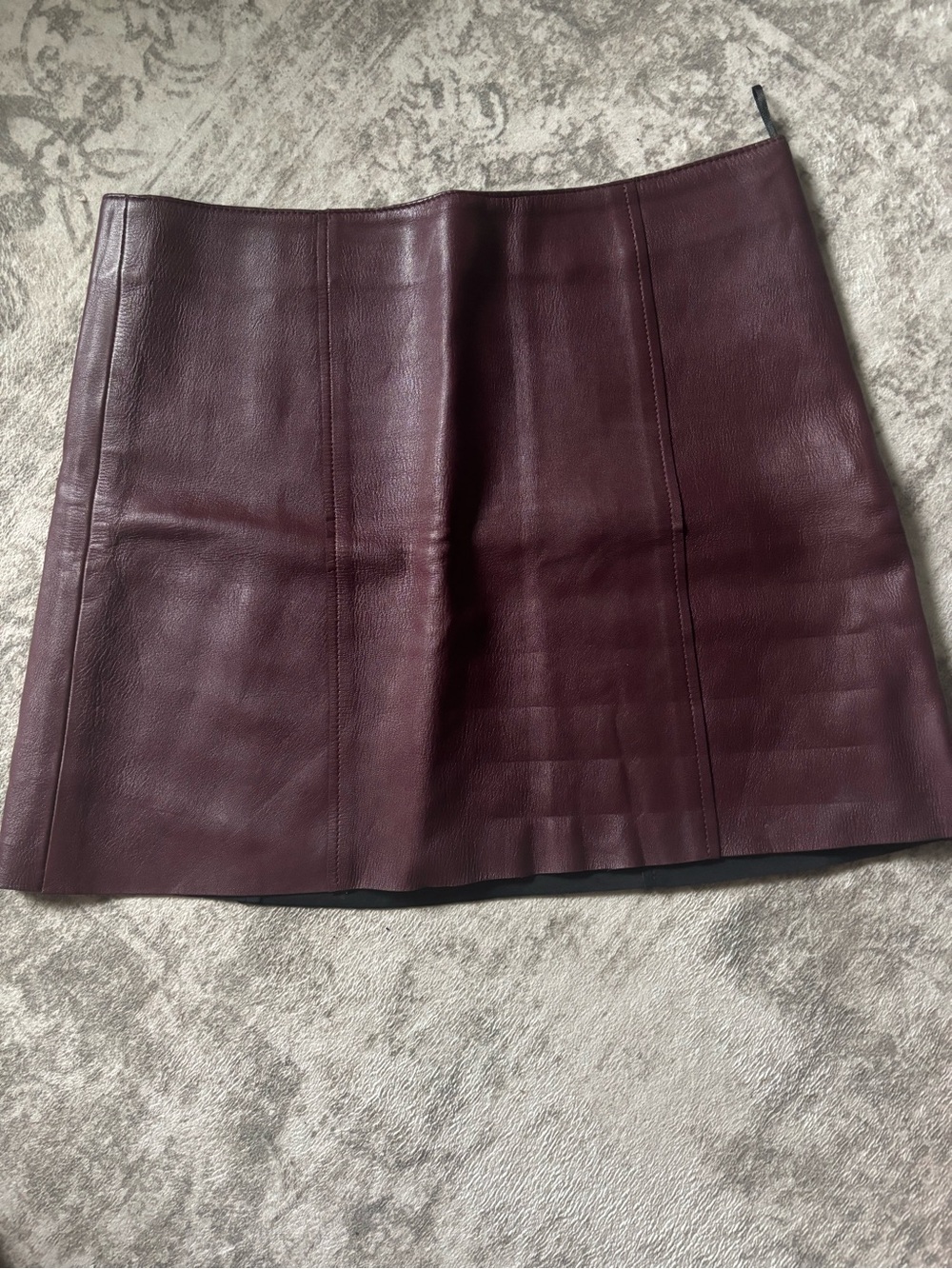 Alexander Wang Burgundy Leather Mini Skirt